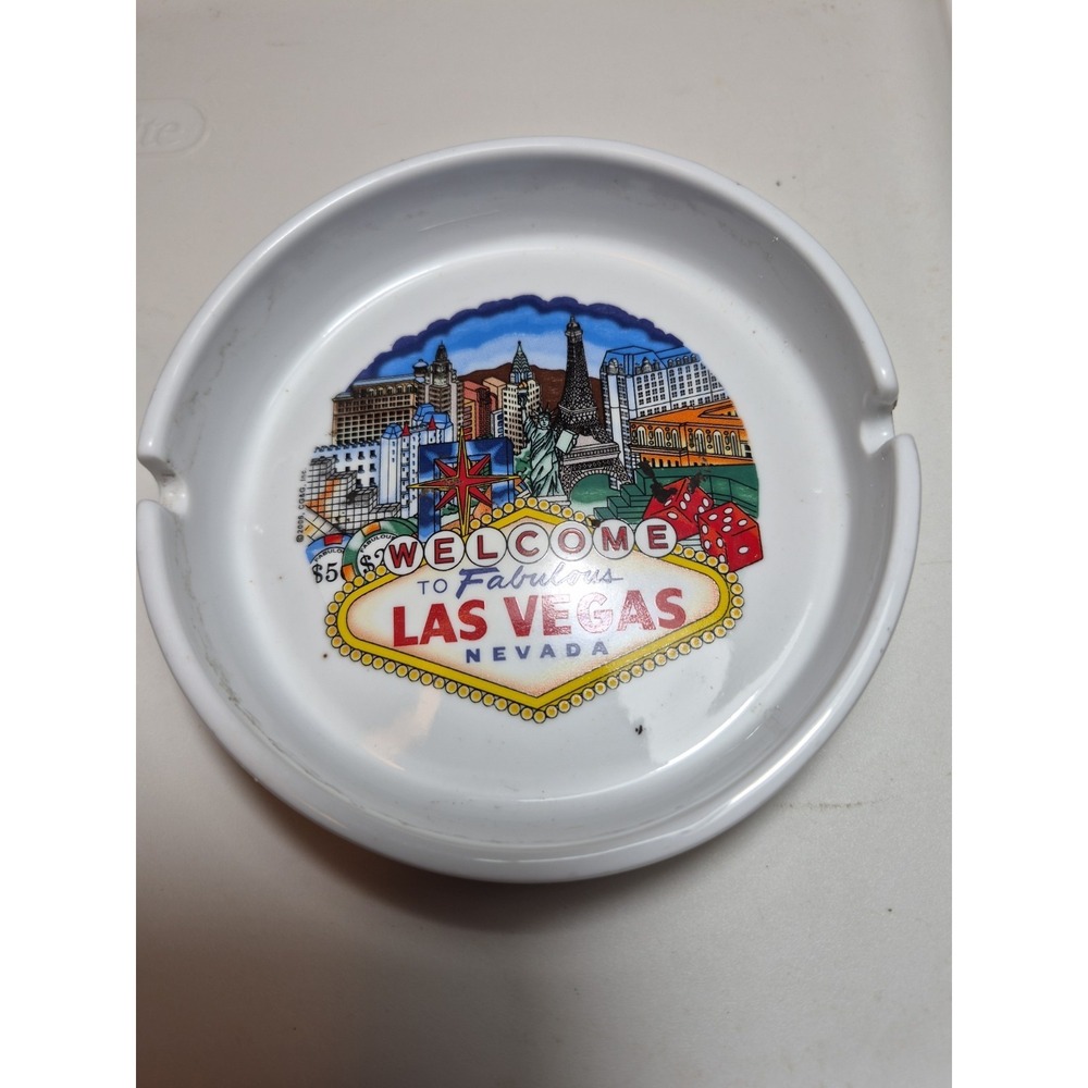 Las Vegas Susans Butts Ashtray With Colorful Vegas Graphics Smoking